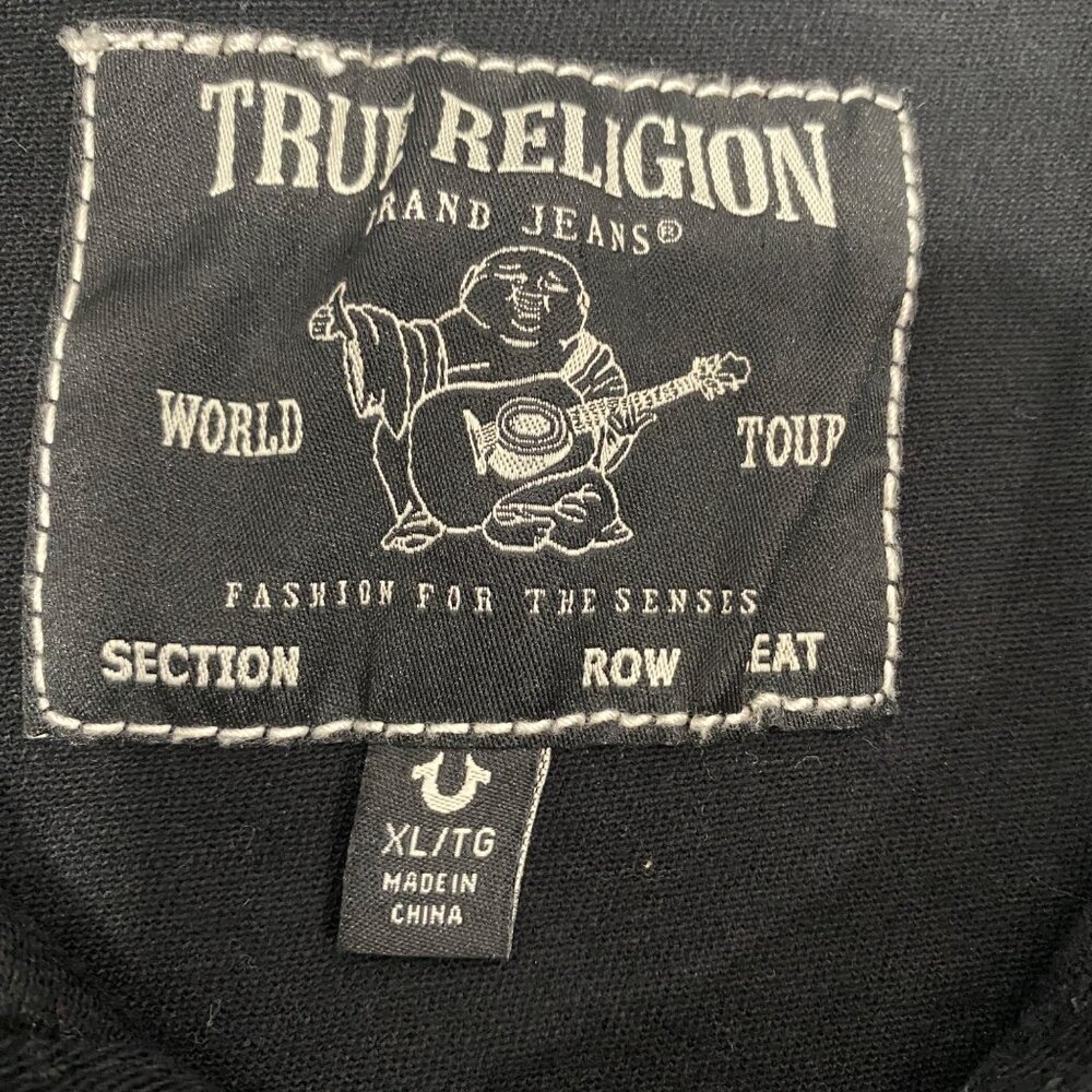 True Religion Men's Stretch Denim Trucker Jacket black size XL stretch denim - Picture 6 of 12